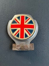 Vintage Metal and Enamel Union Jack Car Badge