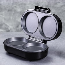 GEEPAS Dual Omelette Maker Non-Stick Deep Fill Cooking Plates Double Egg Cooker 