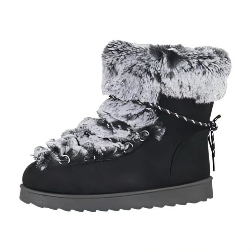 Women suede black snow boots - women's,