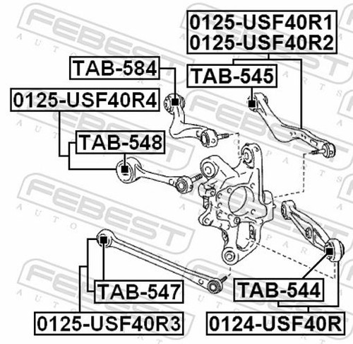 Fits febest tab 544 rear - febest,