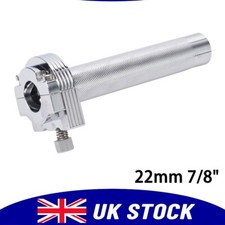 NEW 7/8'' 22mm Motorcycle Aluminum Twist Grip Throttle Handle Bar Tube Silver