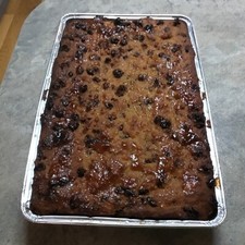 Homemade bread pudding. full