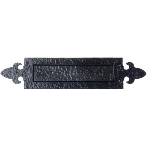 Black antique letter box - black,