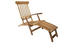 Teak Steamer Chair / Sun Lounger - grade B return RRP £219.99