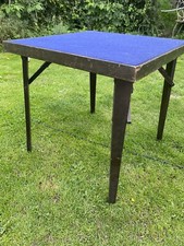 Original Fold Up Table Ideal Picnic Outdoors Children Bedroom Staple Baize Cover