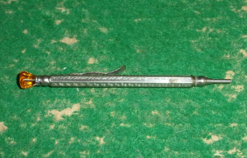 Antique white metal - metal, engraved
