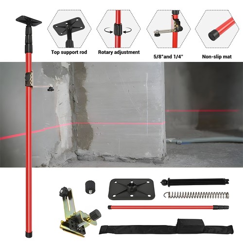Telescoping pole laser level - telescoping,