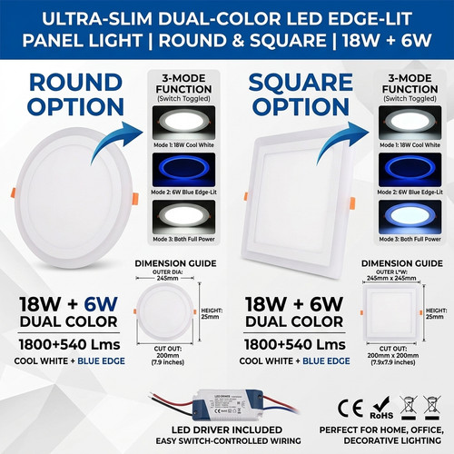 Led recessed flush panel light - led,