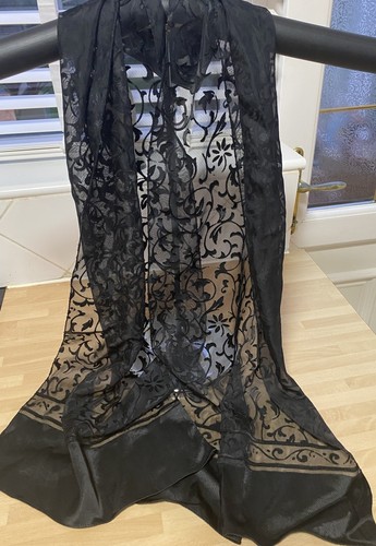 Black sheer patterned - black,