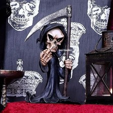 Grim Reaper Finger Gothic Ornament Figurine Sculpture Pagan Wicca Fantasy Myth