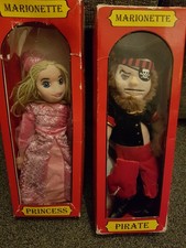 Vintage Marionette String Puppets Pirate&Princess
