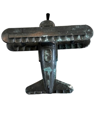 Vintage diecast metal - metal, biplane