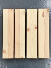 4 x SQUARE WOODEN PINE  COFFEE