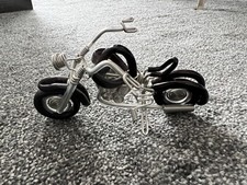 Aluminum Wire Woven - Motorcycle Sculpture BLACK Model 