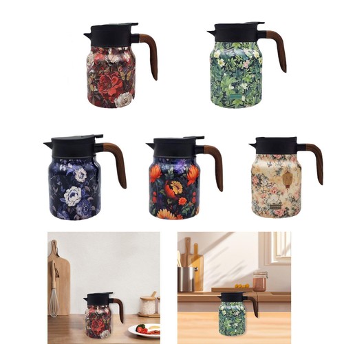 Vacuum kettle vintage floral - vintage,
