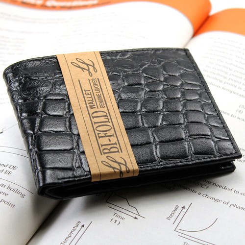 Crocodile print mens - crocodile, bifold