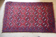 Vintage Afghan Rug Pure Wool