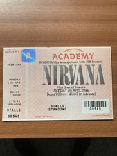 Nirvana Concert Ticket Brixton