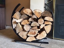 WROUGHT IRON LOG HOLDER,LOG