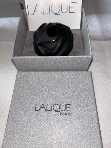 Lalique crystal black bud - black,