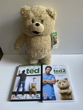 Ted 2 Movie Bear Plush Soft Toy Teddy 2014 With Tags And Extra DVDs 1&2