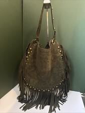 Faux Suede Studded Crossbody