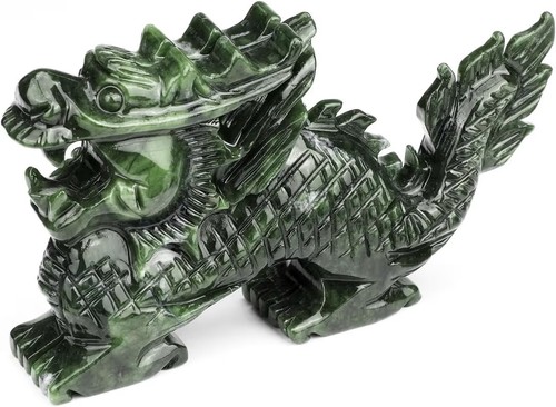 Dragon jade statue - jade,