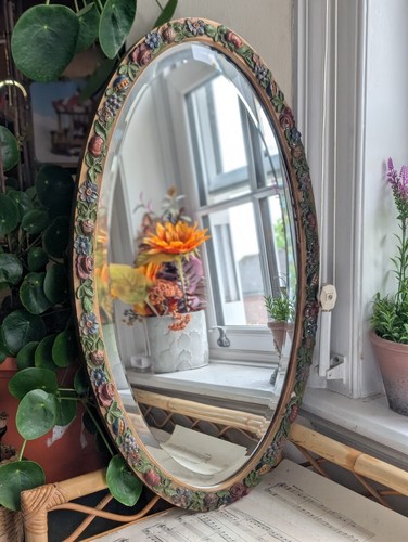 Antique barbola wall mirror - wall,