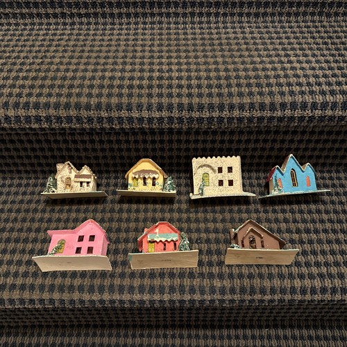 Vintage old putz - putz, houses