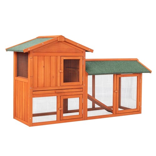 Wooden rabbit hutch - 61",