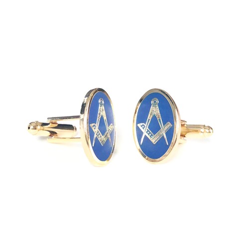 Oval blue gold - blue,