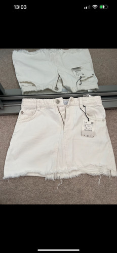Zara denim white - denim, s/xs