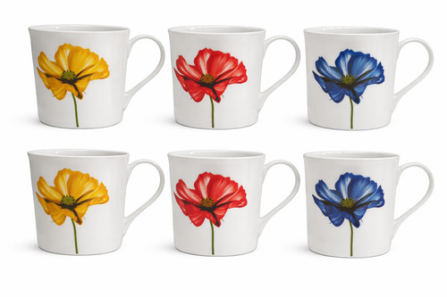 Rose mugs fine bone china - mugs,