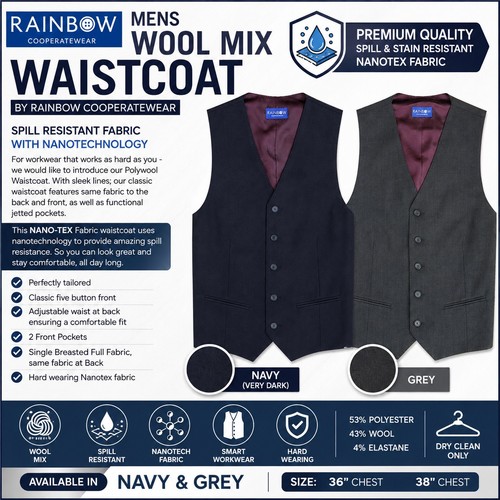 Mens wool waistcoat wedding - wool,