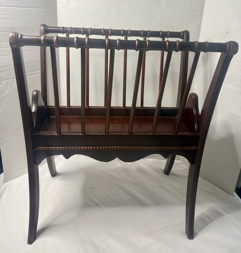 Antique wood magazine - wood, rack