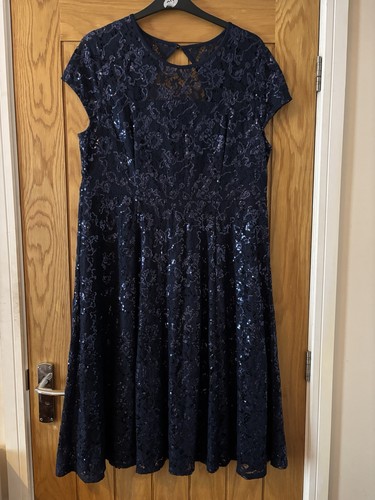 Blue evening dress - evening,