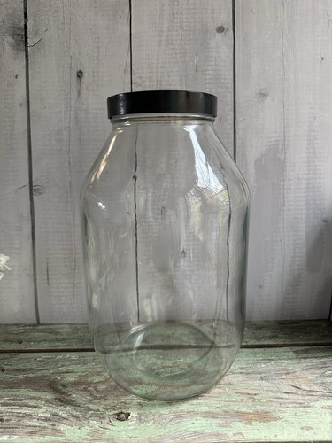Extra large glass jar - jar, black
