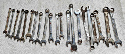 Job lot vintage spanners - lot, 21