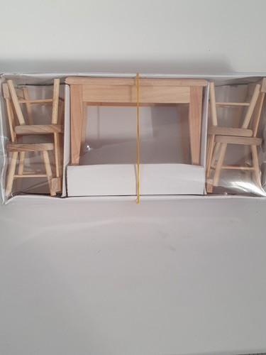 Wooden table x chairs - &, 4