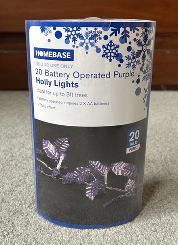 Homebase led purple holly - homebase,