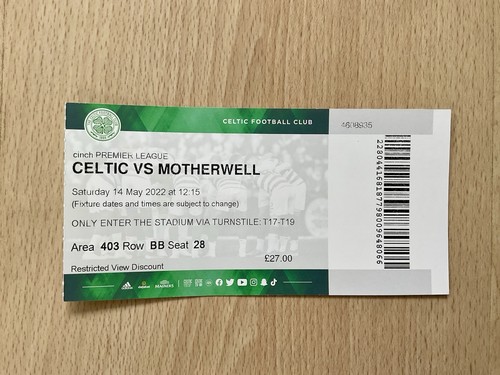 Celtic motherwell cinch - celtic,