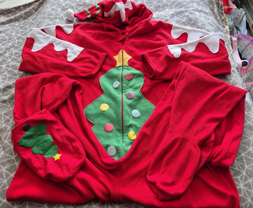 Primark fleece 1onesie red - fleece,