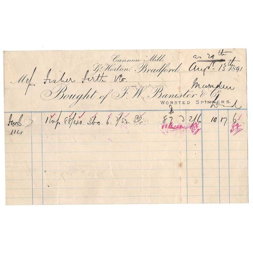 1891 billhead banister - billhead,,