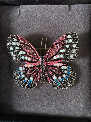 Usa butterfly brooch pin - usa,