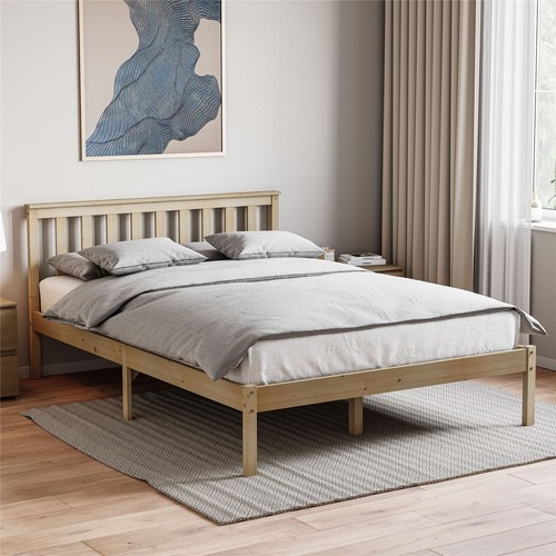 Wood bed single double king - single,