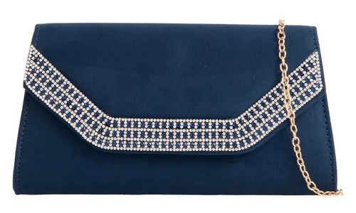 Womens faux suede clutch bag - womens,