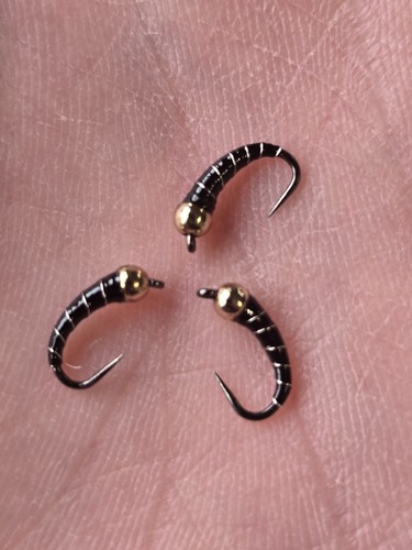 Zebra midge black buzzers - zebra,