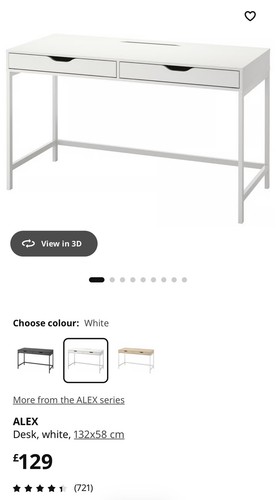 Ikea alex desk white - desk, white,
