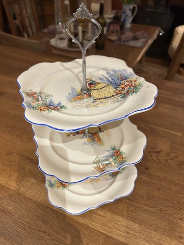 Antique triple tiered - , cake