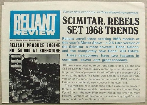 Reliant review newspaper 1967 - review,